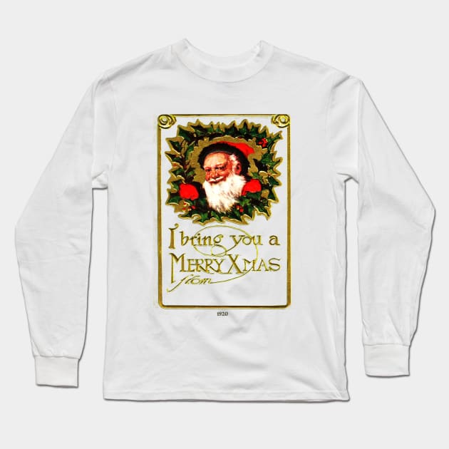 Greetings From Santa Long Sleeve T-Shirt by mindprintz